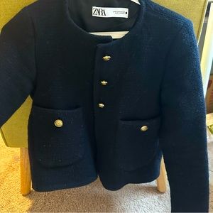 Zara Cropped Flap Jacket